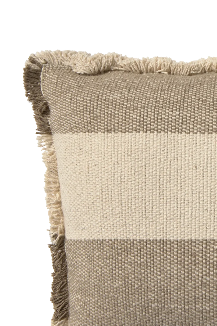 Rectangular Lines Brown Cushion