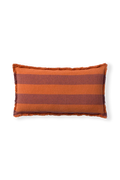 Rectangular Lines Terracotta Cushion