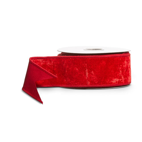 Red Velvet Plush Ribbon, 2.5" X 10YD
