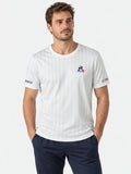 Remera Le Coq Sportif Tenis Stripe Blanco Training — vista principal