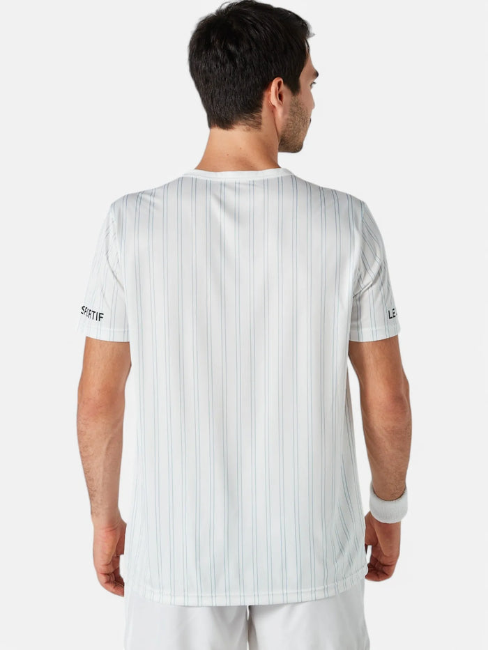 Remera Le Coq Sportif Tenis Stripe Blanco Training