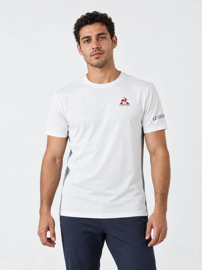 Remera Le Coq Sportif Training Reflective TS Blanco Gris — vista principal