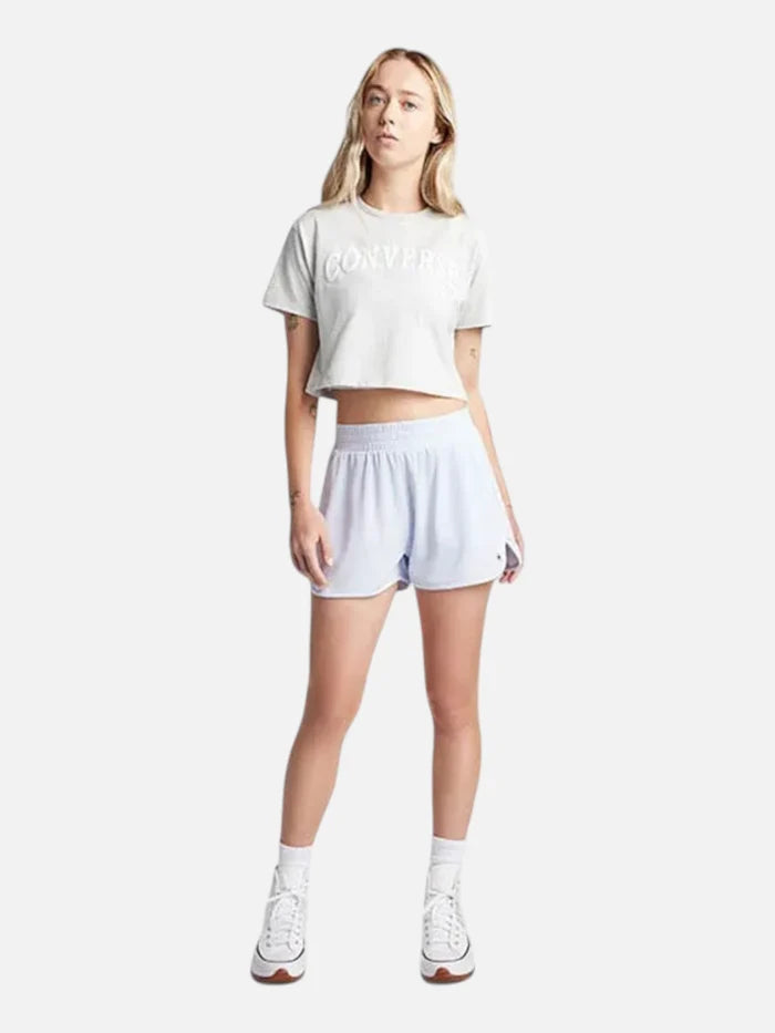 Remera Mujer Converse Cropped Collegiate Gris
