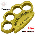Rob Dalton 100% Real Brass Knuckles - Live Free Die Free Paperweight Knuckle Duster