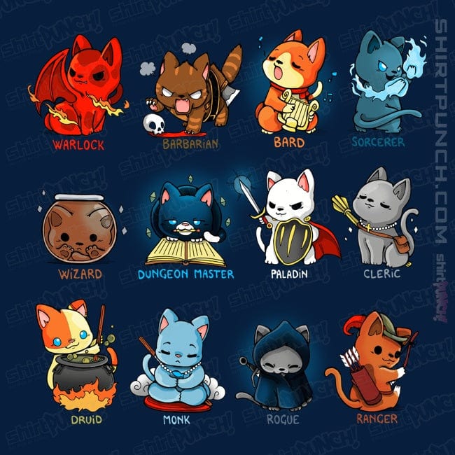 Secret_Shirts Magnets / 3"x3" / Navy Roleplay Cats
