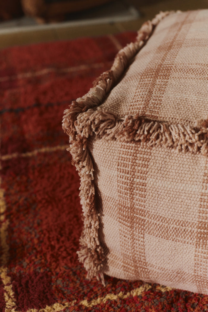 Rose Handloom Pouf - Rugs by Roo