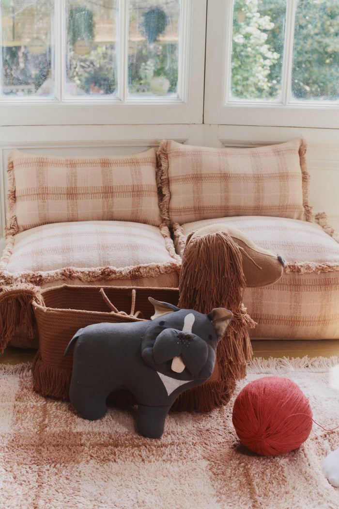 Rose Handloom Pouf - Rugs by Roo