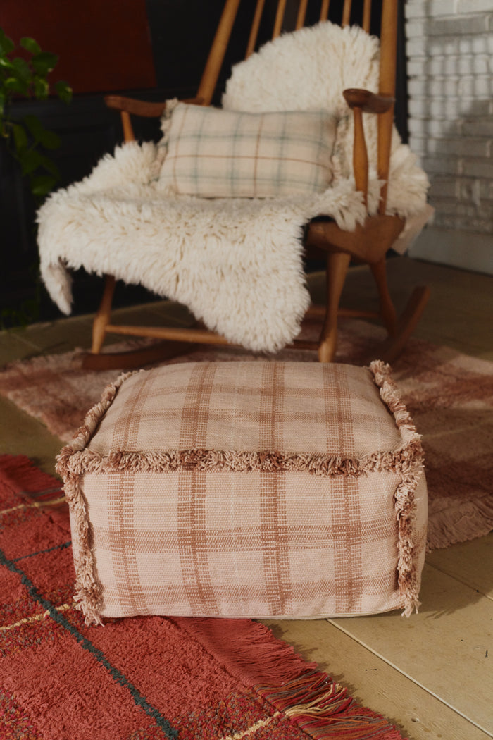Rose Handloom Pouf - Rugs by Roo