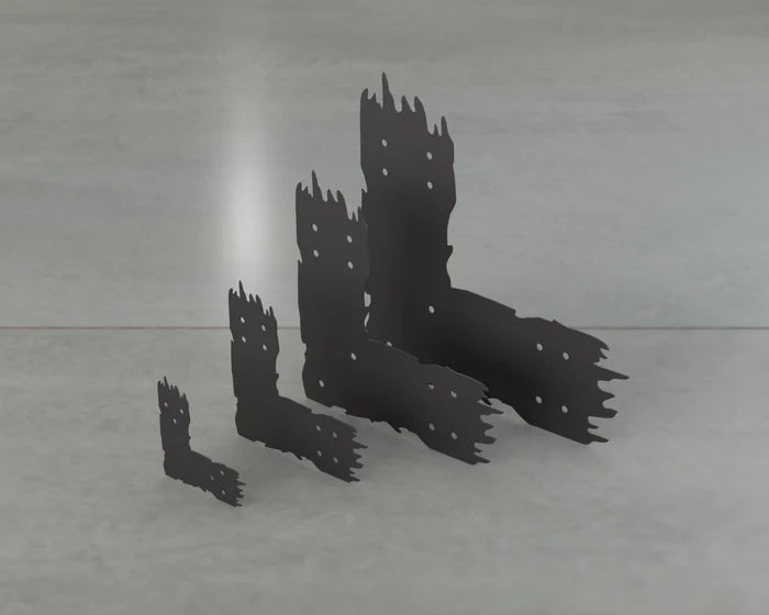 Rough Wood Style L Brackets - Various Sizes - Madison Iron and Wood