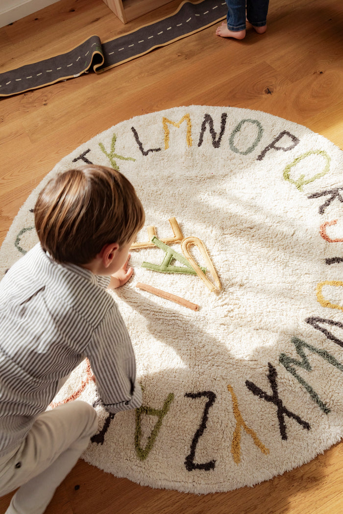 Round ABC Color and Letters Area Rug - Rugs by Roo