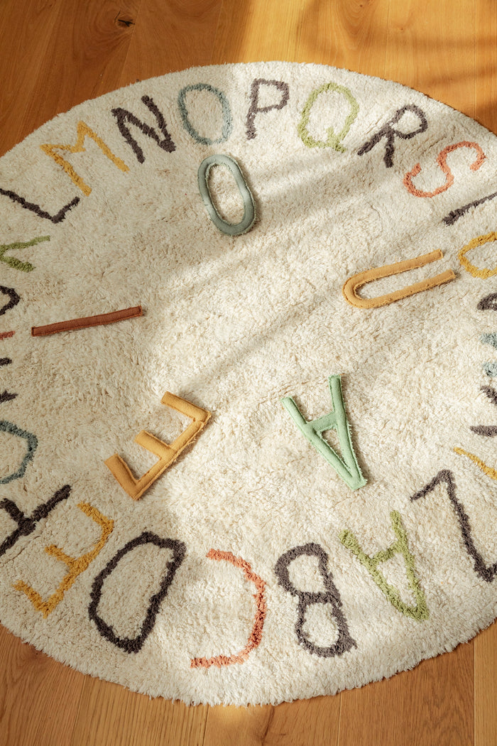 Round ABC Color and Letters Area Rug - Rugs by Roo