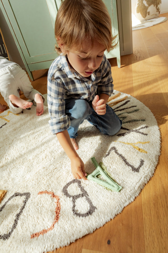 Round ABC Color and Letters Area Rug - Rugs by Roo