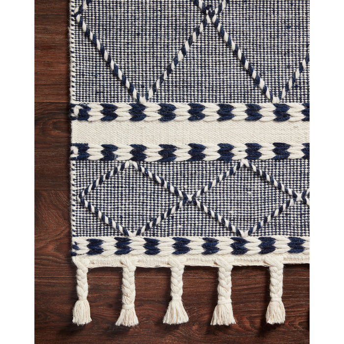 Rugs by Roo Loloi Sawyer Navy Area Rug in size 5' 0" x 7' 6"