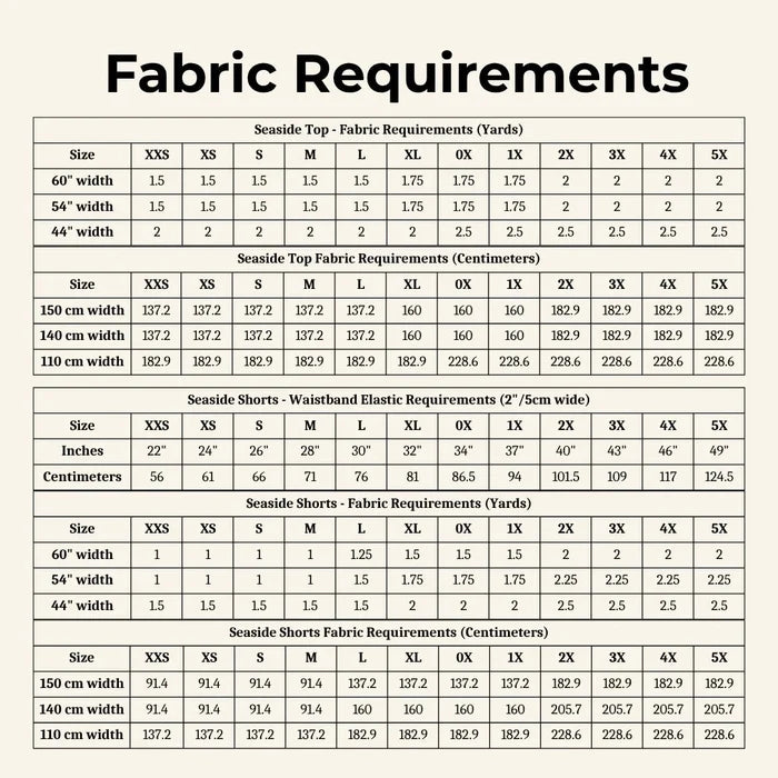 Seaside Set Sewing PDF Pattern - Brightside Fabric Co. - Simplifi Fabric