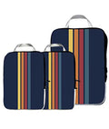 Set of 3 Packing Cubes - Blue Multicolor Stripe Distressed/seasonal accessories Keep It Striped