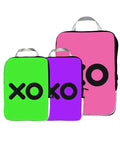 Set of 3 Packing Cubes - Purple, Pink and Green XO Distressed/seasonal accessories Keep It Multi