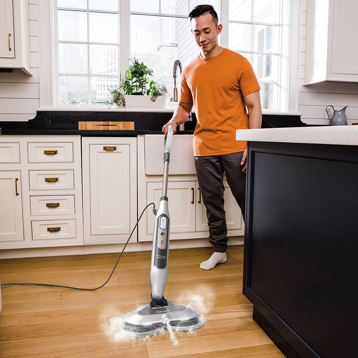 Shark Steam & Scrub Automatic Steam Mop - White & Grey | S8201UK from Shark - DID Electrical