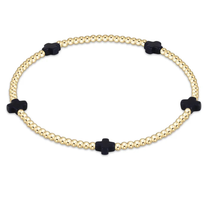 Signature Cross Small 2mm Navy