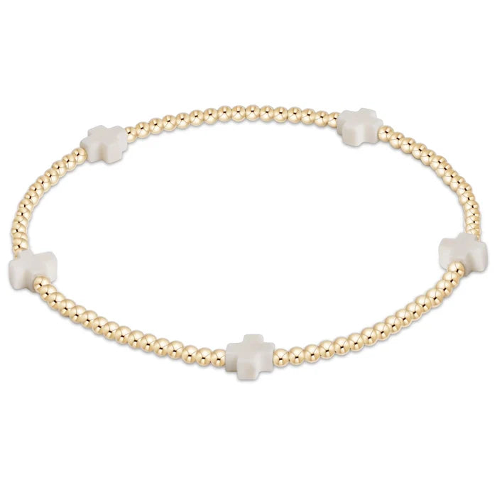Signature Cross Small 2mm Off-White