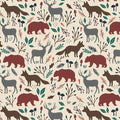 Single Layer Flannel Blanket - Woodland Wildlife Cream Soft Flannel