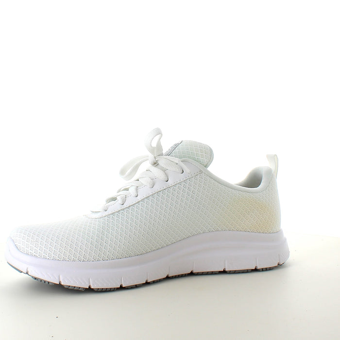 Skechers Work i vitt med andningsbart material