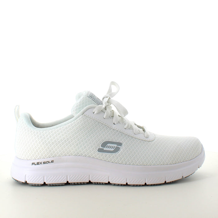 Skechers Work i vitt med andningsbart material
