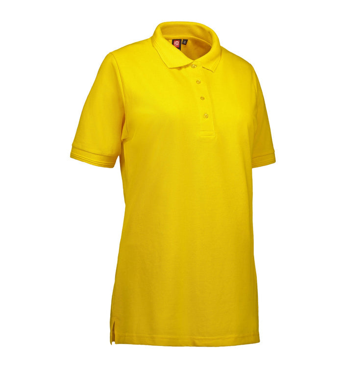 Slitstark dam polo-t-shirt i gul