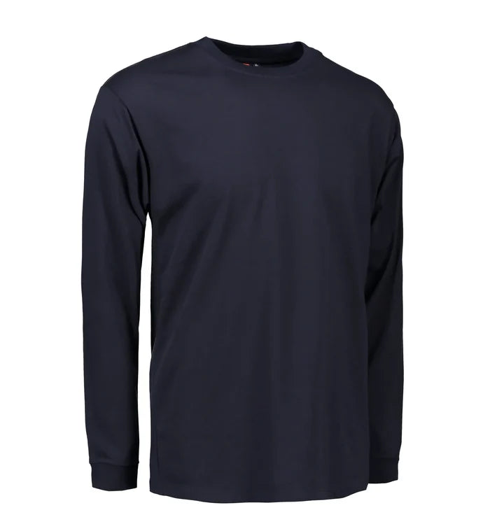 Slitstark långärmad t-shirt för herr i mörkblå