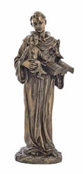 St. Anthony bronze statue, 10.5" tall