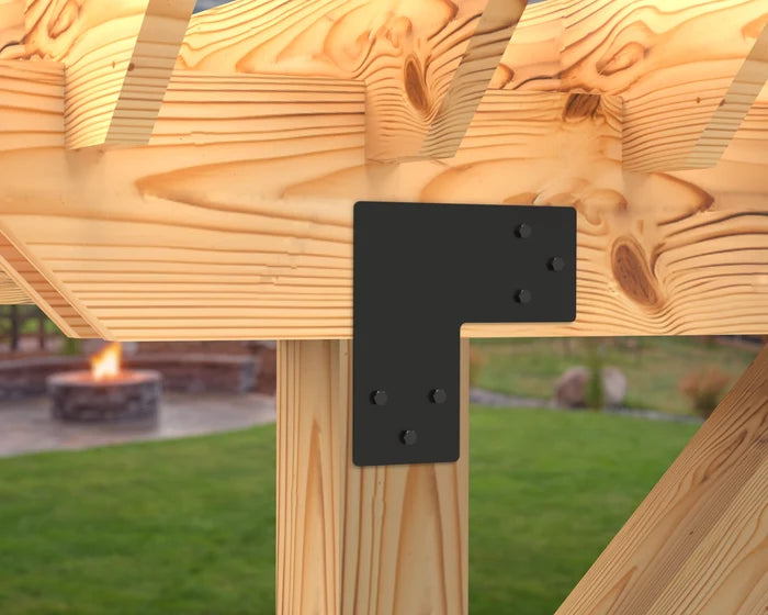 Standard Brackets for 8"x8" Dimensional Wood Post - Madison Iron and Wood