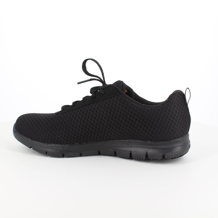 Svarta Skechers Work i andningsbart material för kvinnor