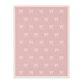 Sweet Bow - Reversible Jacquard Sweater Knit Baby Blanket Organic Cotton - Sweet Pink