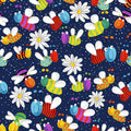 Table Runners & Placemats - Fun Flannel- Lady Bugs Navy