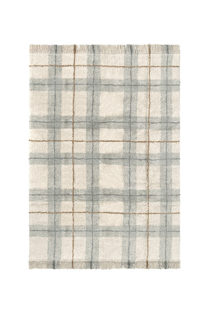 Tartan Blue Sage Washable Area Rug - Rugs by Roo