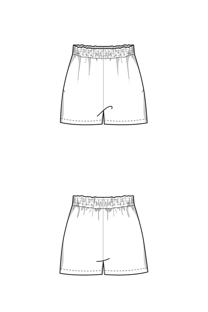 The Pixie Shorts - Paper Sewing Pattern - Juliana Martejevs - Simplifi Fabric