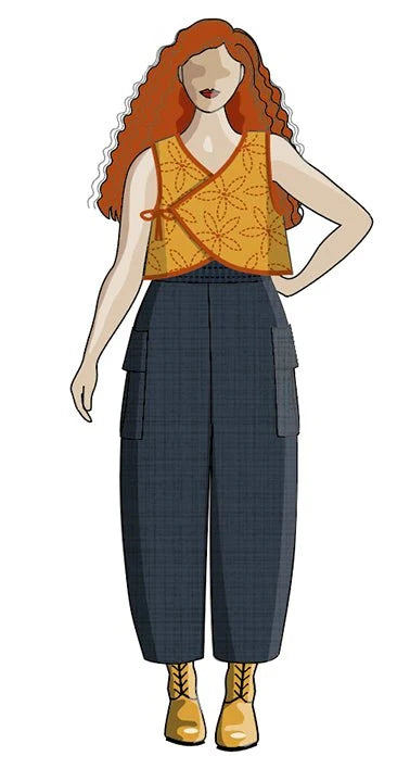 Tie Bolero - Paper Sewing Pattern - Sew Different - Simplifi Fabric