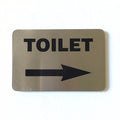 Toilet Arrow Right Sign