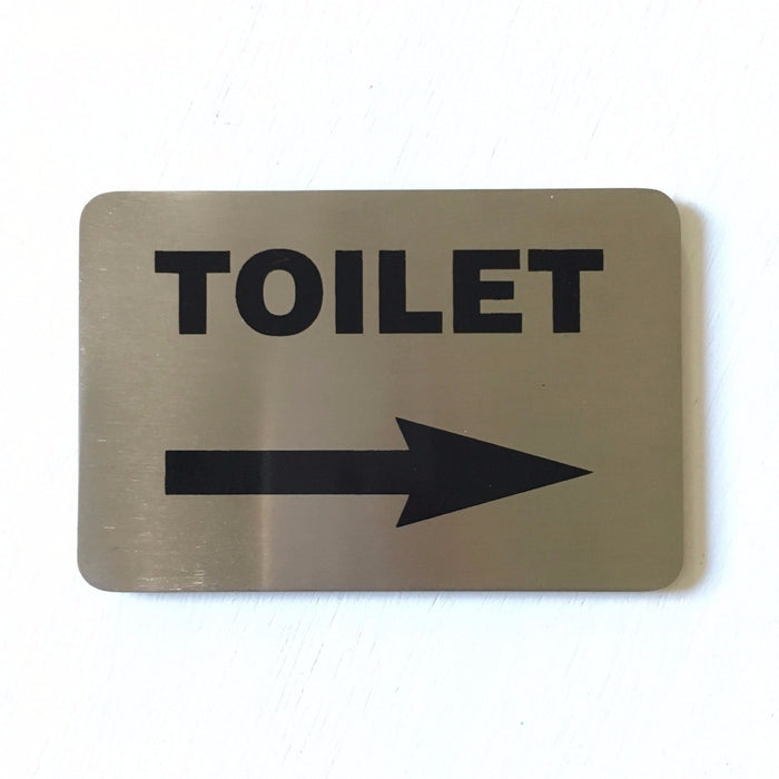 Toilet Arrow Right Sign