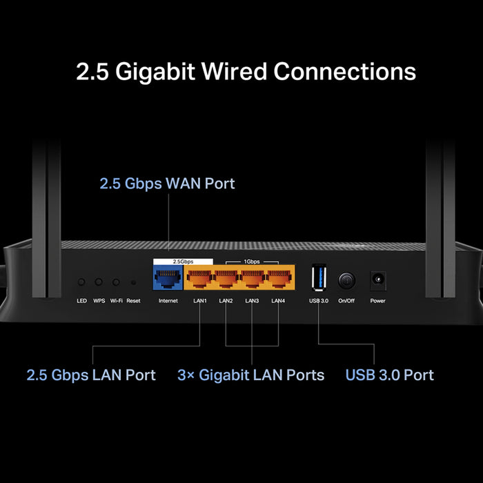 TP Link BE3600 Dual Band Wi-Fi 7 Router - Black | ARCHER BE230 from TP Link - DID Electrical