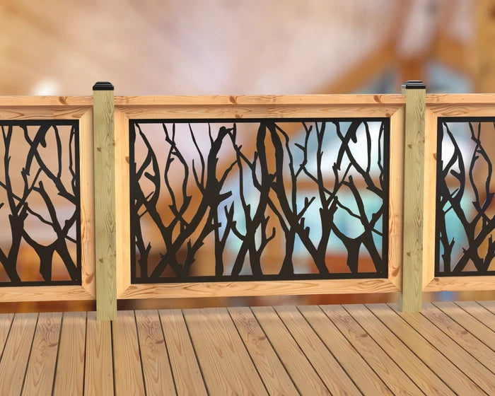 Tree Branches Railing Panel Insert - Madison Iron and Wood