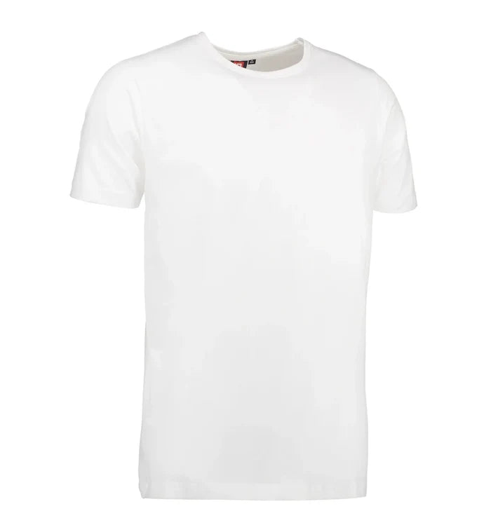 Vit stretch-t-shirt för herr