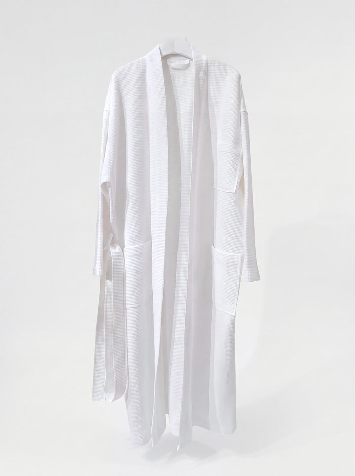 Waffle Bathrobe Poly/Cotton 240gsm - White