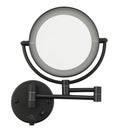 Wall mounted hotel mirror with LED Black