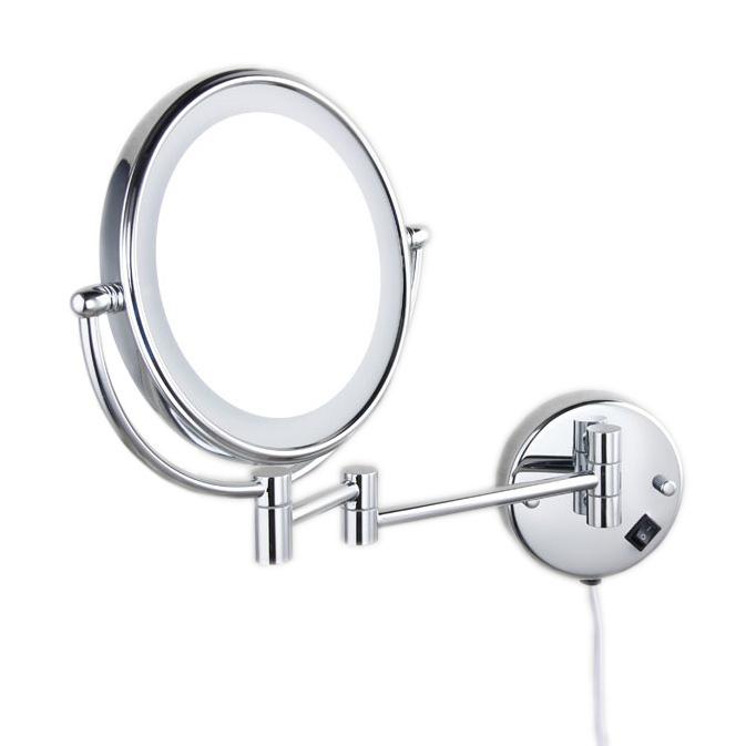 Wall mounted hotel mirror with LED light