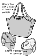 Wave Bag Pattern - 552 - The Green Pepper Patterns