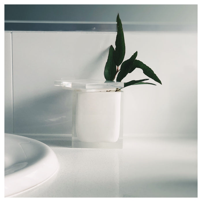 White Canister With Lid