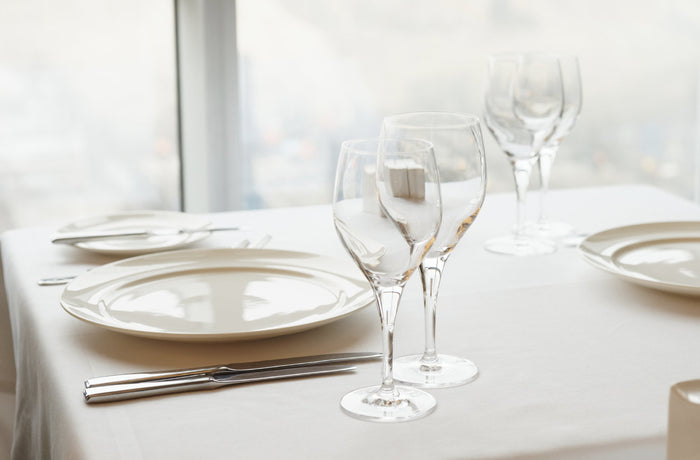 White table cloth 230cm (Round) - (2 pack)