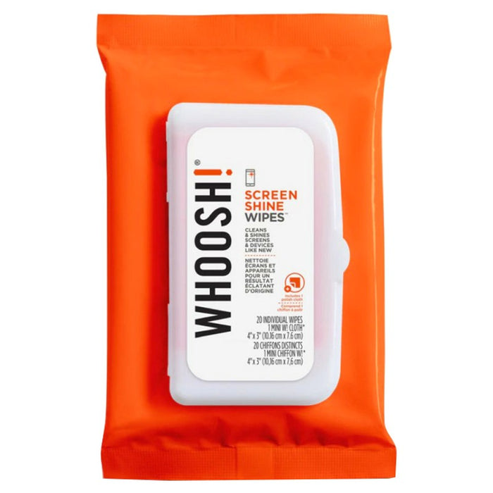 Whoosh Screen Cleaner Wipes Pack of 20 - White | 1FG20WPENFR from Whoosh - DID Electrical