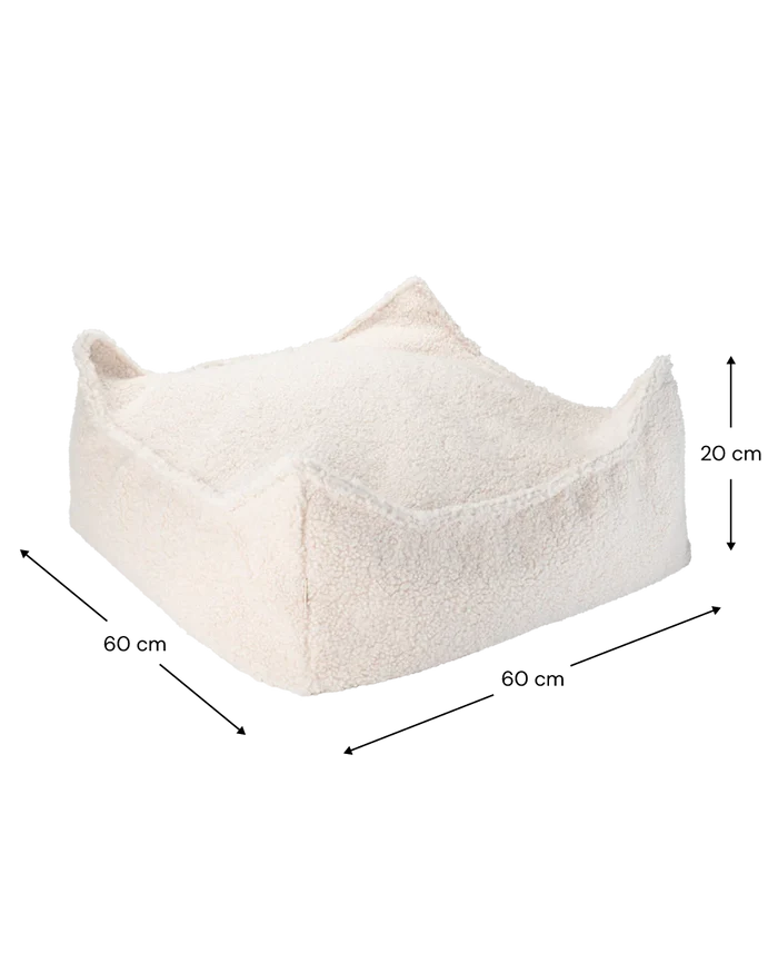 Wigiwama Cream Square Ottoman - Rugs by Roo