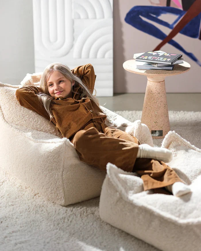Wigiwama Cream Square Ottoman - Rugs by Roo